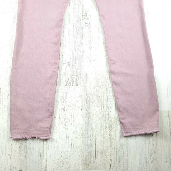 JEN7 by 7 FOR ALL MANKIND High Waist Pink Skinny Jeans Size 2 EUC - Picture 5 of 10